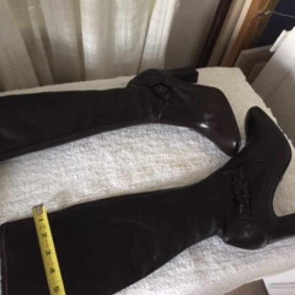 Armani chocolate brown Calfskin buttery leather boots - Picture 12 of 14